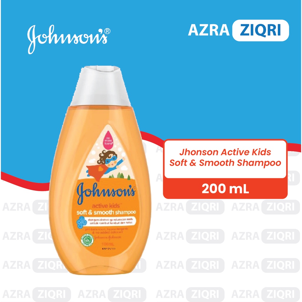 Johnson's Johnson baby kids active kids shiny drops clean and fresh soft smooth gold shampoo