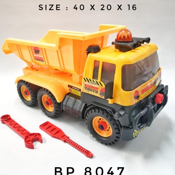 Mainan Anak DIY Assemble Truck / Truk Konstruksi Rakit Besar BP8046/47