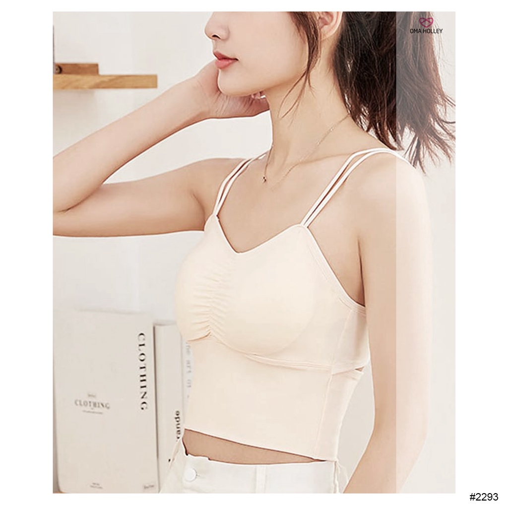 (COD) OH Fashion Tank Top Bra With Cup BH Singlet Wanita Import  #2293 🟠