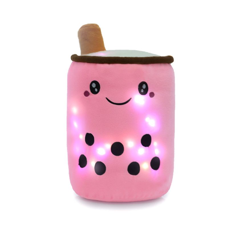 Boneka Boba LED Nyala Jumbo Pink Berlabel SNI Bahan Premium | Boneka Cantik Lucu Lembut Ditangan Bahan Velboa Berkualitas
