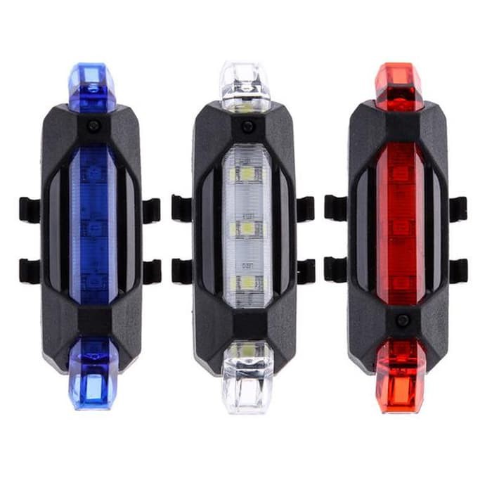  Lampu  sepeda  USB LED charging lampu  depan belakang 