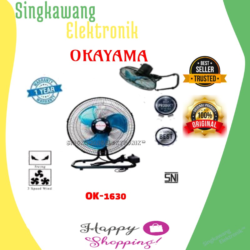 KIPAS ANGIN TORNADO 2 in 1 OKAYAMA 16 INCH OK-1630