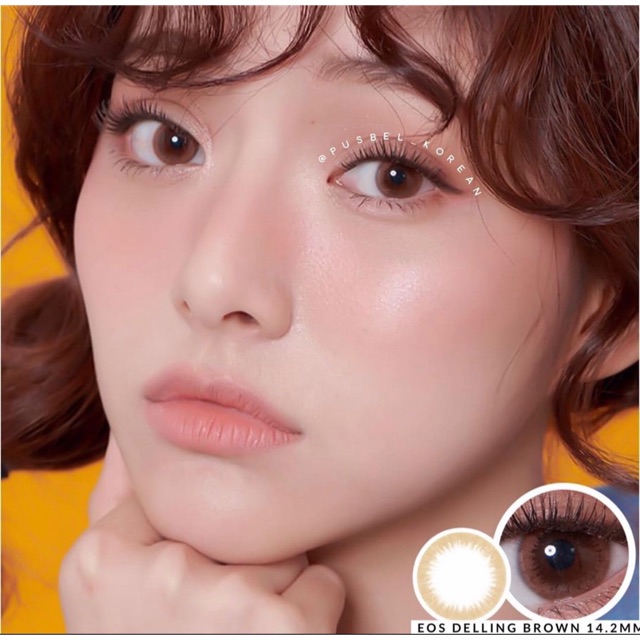 Eos delling brown softlens original korea