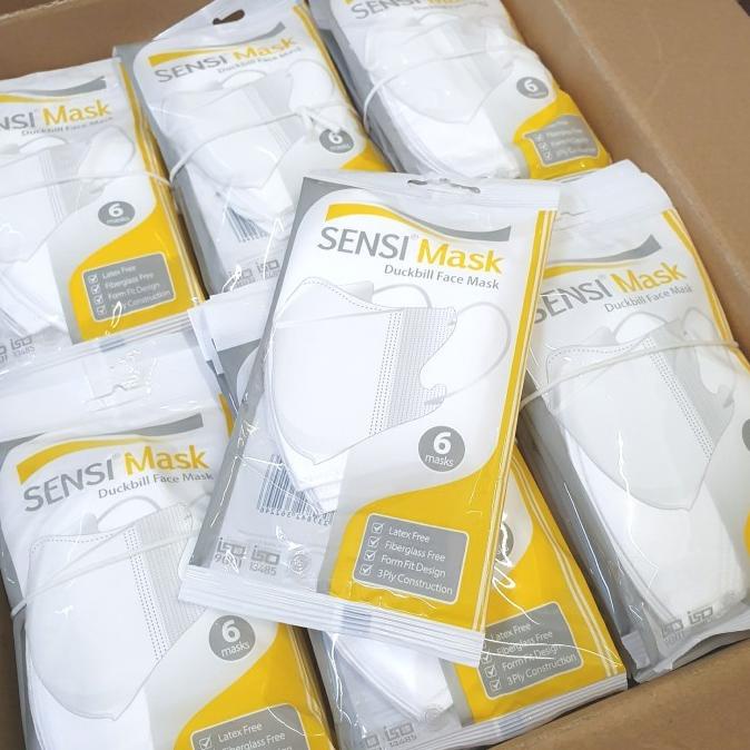 MASKER DUCKBILL SENSI MASKER MEDIS SENSI 6Pcs/Pack & SATUAN Repack 25-giastoreonline dijamin