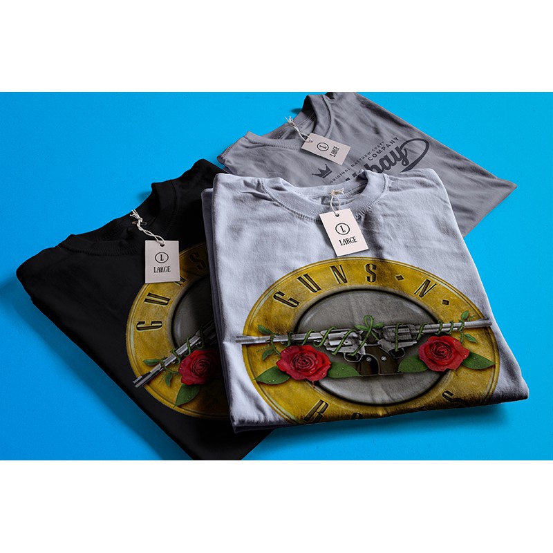 Kaos gnr logo rap tee baju band musik vintage pria wanita unisex luar negri