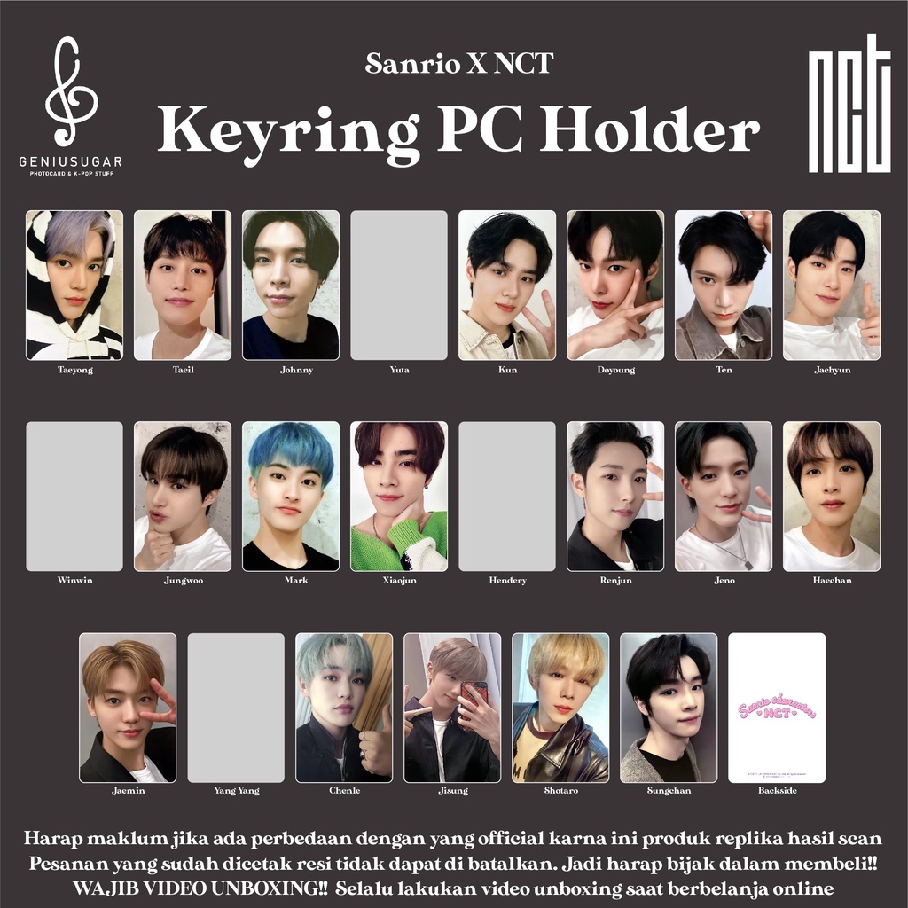 [REPLIKA NCT] PHOTOCARD SANRIO UNOFFICIAL