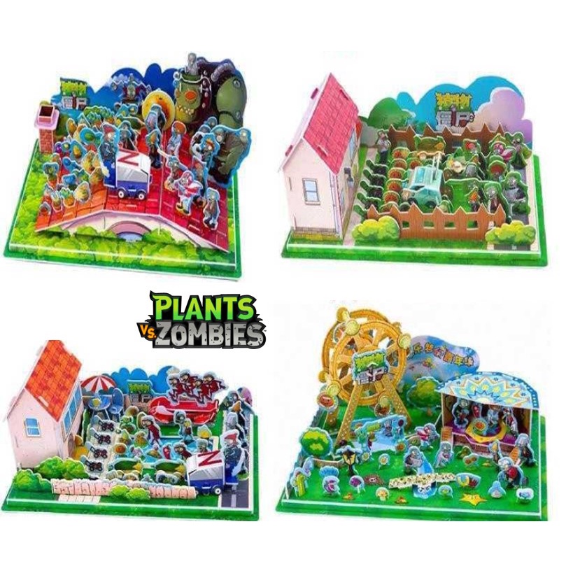 Puzzle 3D PLANT VS ZOMBIE | 3d Puzzle Mainan Edukasi | Pazel -  DIY