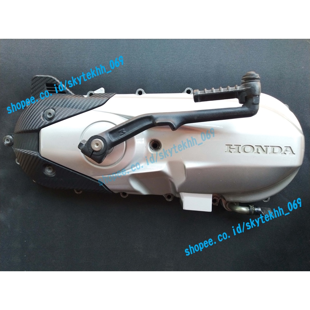 Bak Blok Crankcase CVT set Honda Vario - Beat - Scoopy 110 FI ESP Ori Original Repaint Silver