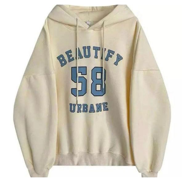 BEAUTIFY 58 URBANE SWEATER HOODIE WANITA BAHAN FLECEE