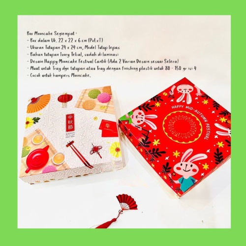 

Box mooncake kotak sekat 4 dus kue bulan gift box kardus hampers happy mid autumn Festival 100-180 gr (5pcs)
