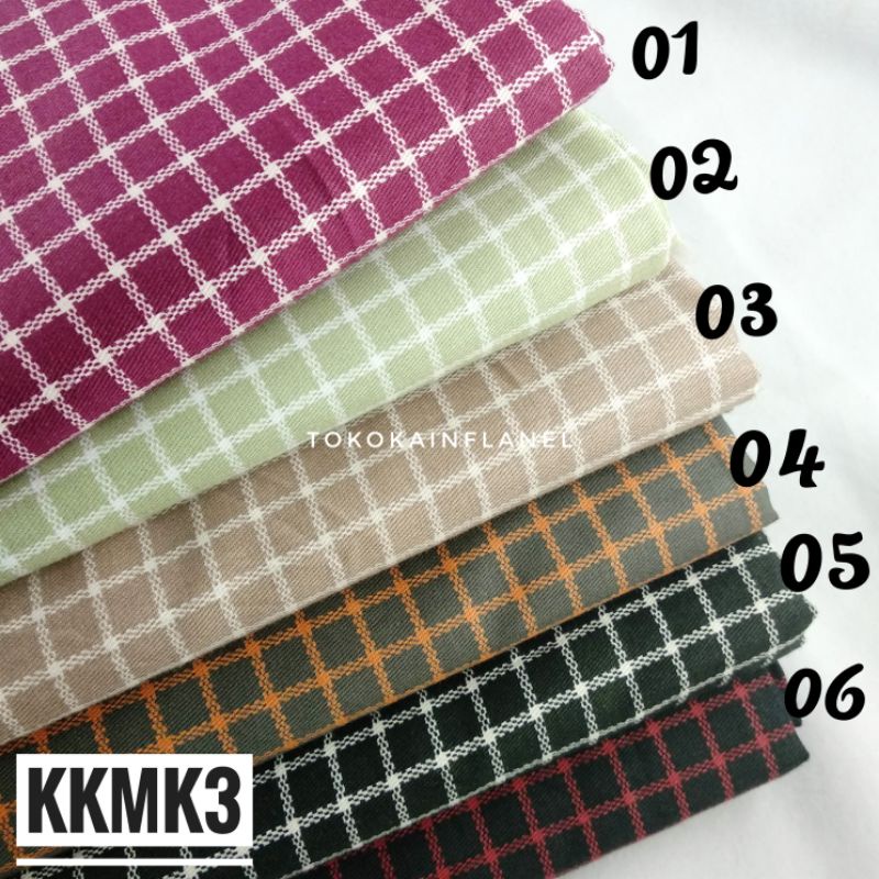 Kain Katun Jepang Motif Kotak Gingham kotak-kotak KKMK3 uk 50cmxlebar kain