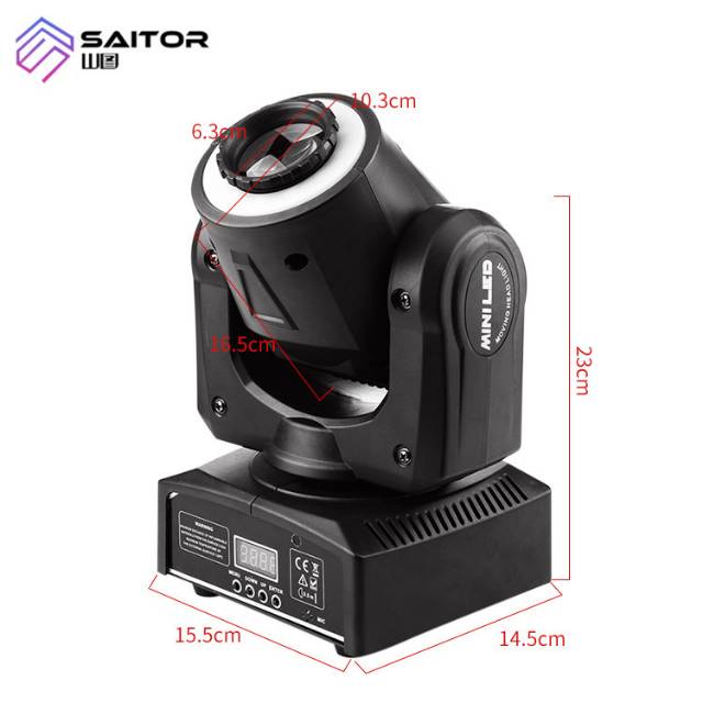 Beam Mini Moving Head Redsun 8Gobo 30W Murni