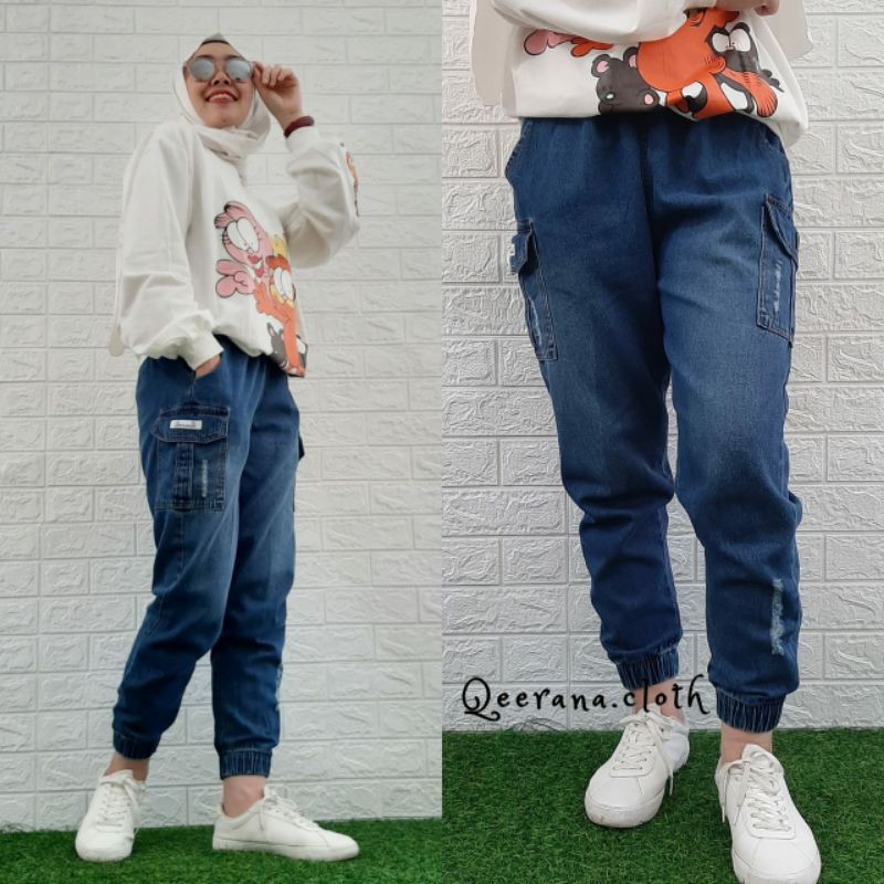 JOGGER JEANS QEERANA CLOTH ORIGINAL