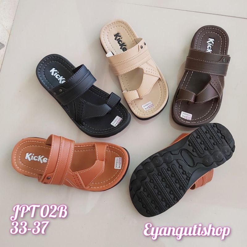 [JPT.02] Sandal anak bahan kulit  / Sandal anak laki-laki  / Sandal anak cowok size 33-37 / Sandal a