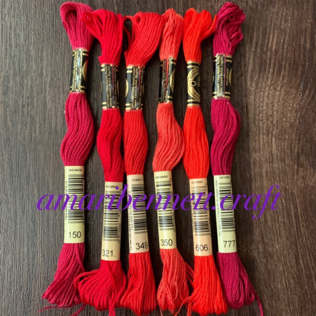 (RED) Benang kristik DMC