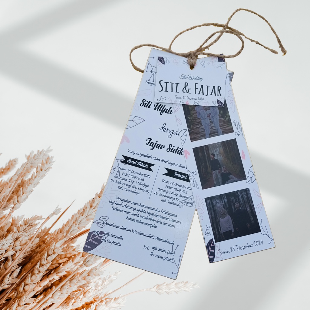 [BISA COD] UNDANGAN PERNIKAHAN PAKAI POTO MURAH UNIK ELEGAN SIMPEL BAHAN MENGKILAP