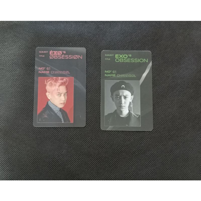 PHOTOCARD CHANYEOL OBSESSION ID CARD