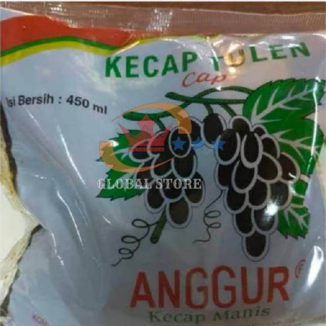 kecap manis cap anggur refill seng lie 450ml