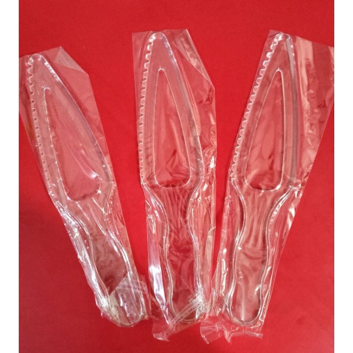 

pisau kue tart plastik bening