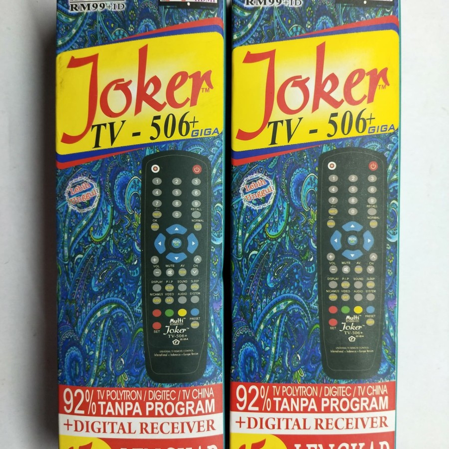 Remote tv universal joker tv -506 + giga lcd led hdmi