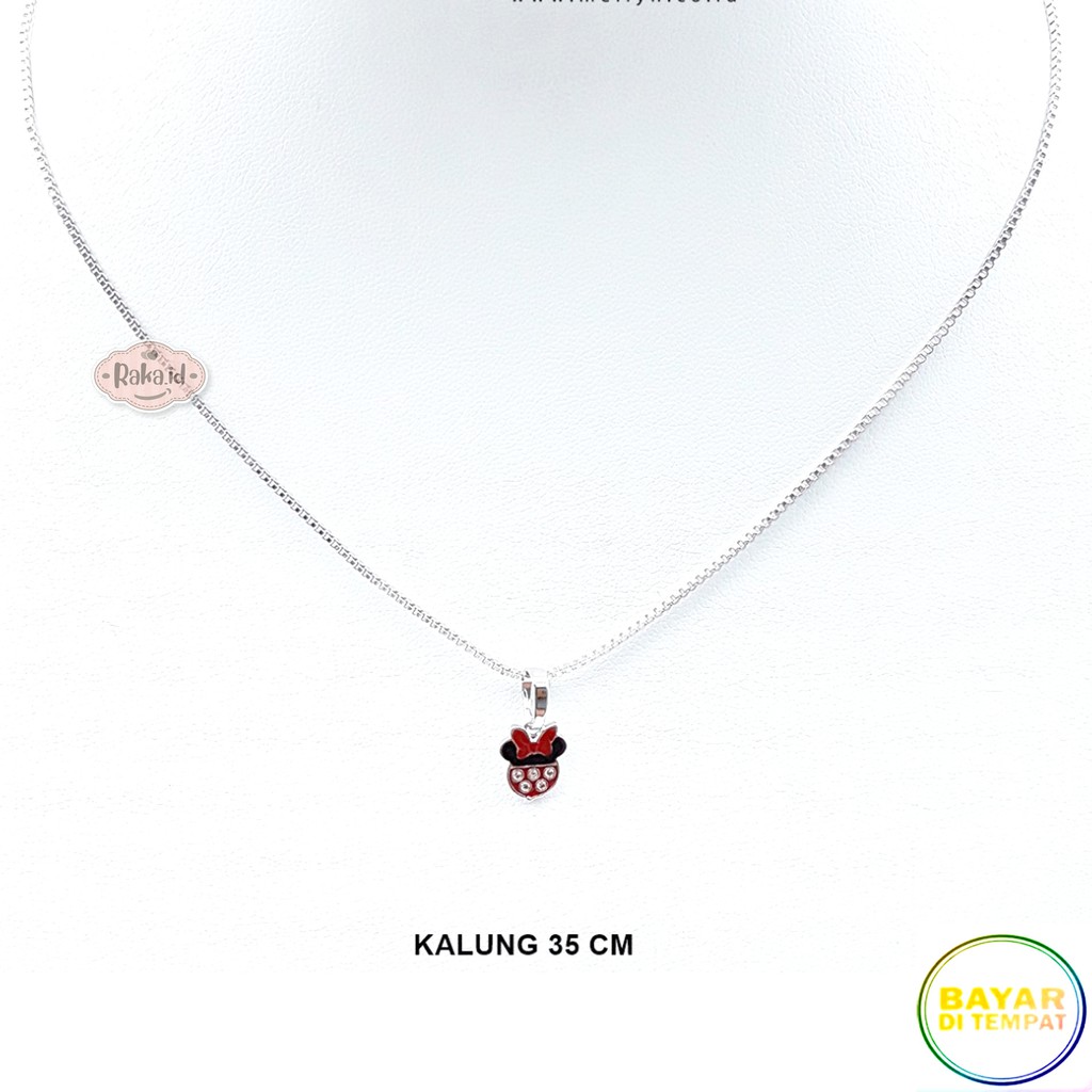 RAKA Acc - Kalung Anak MINNIE MOUSE Merah Hitam Xuping Gold &amp; Silver Perhiasan Cantik Anak 403