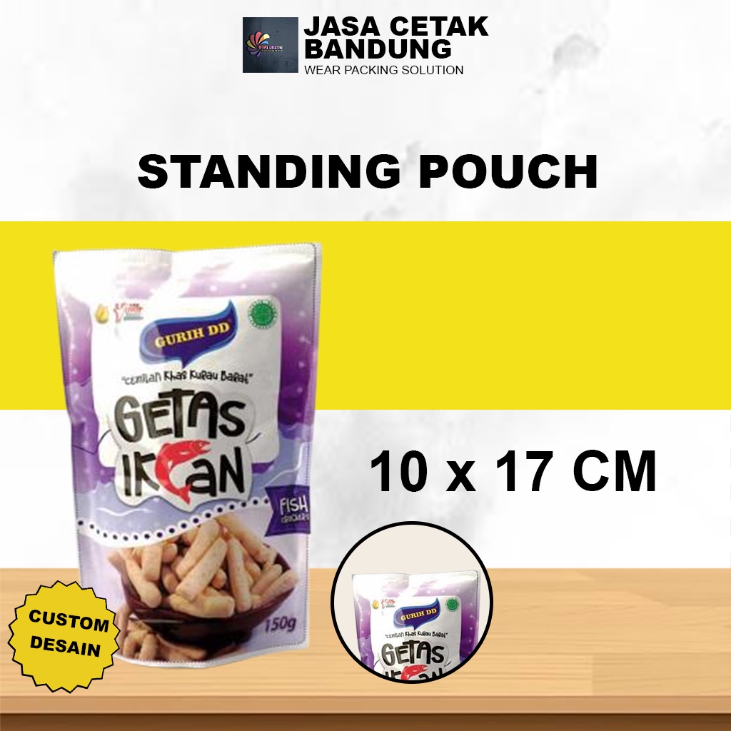 KEMASAN CUSTOM STANDING POUCH UKURAN 10x17