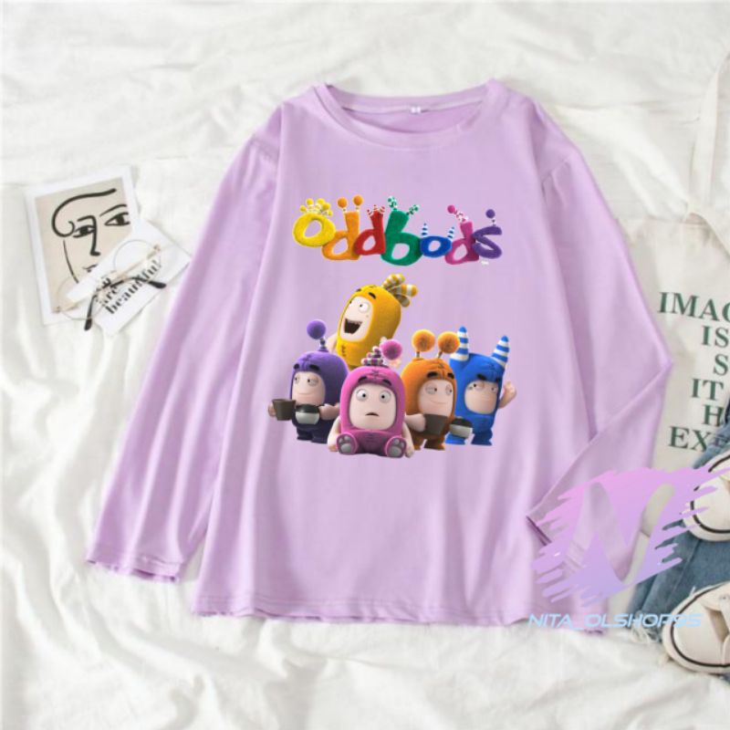 kaos anak oddbods lengan panjang