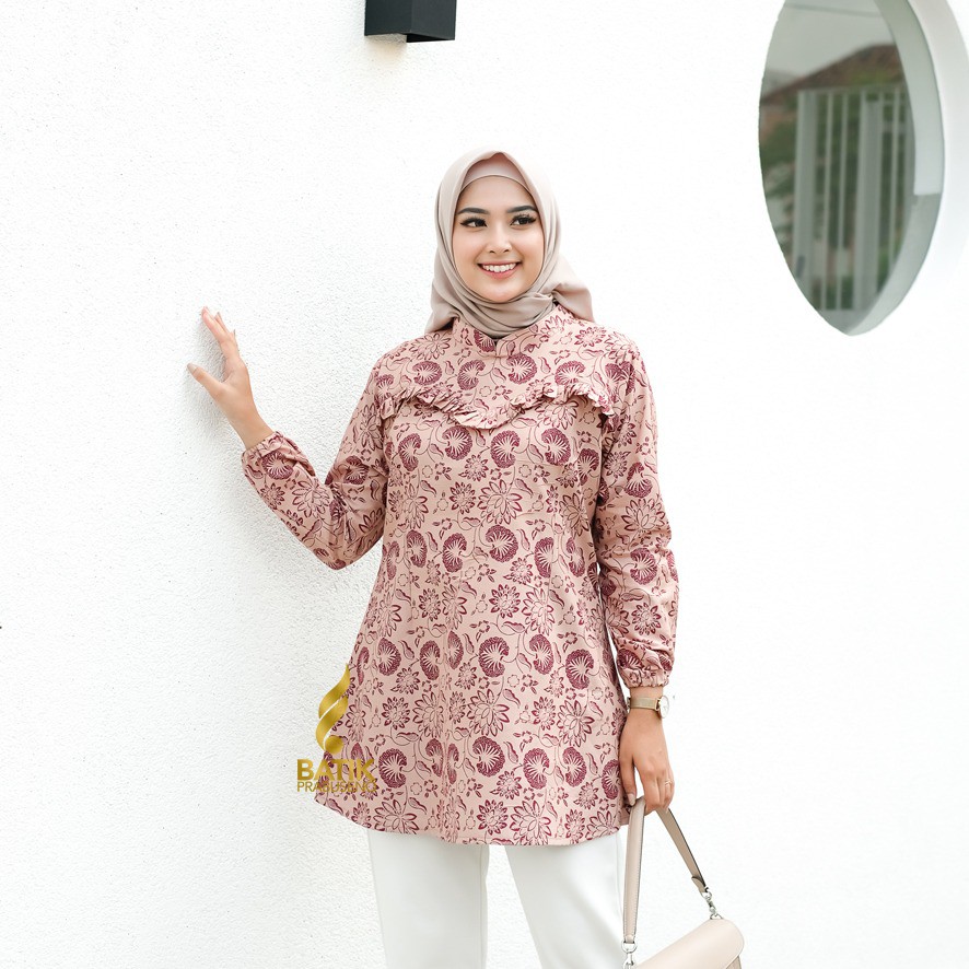 ATASAN WANITA MOTIF BESTARI ATASAN BATIK WANITA BATIK PRABUSENO BATIK SOLO ORIGINAL PRABUSENO