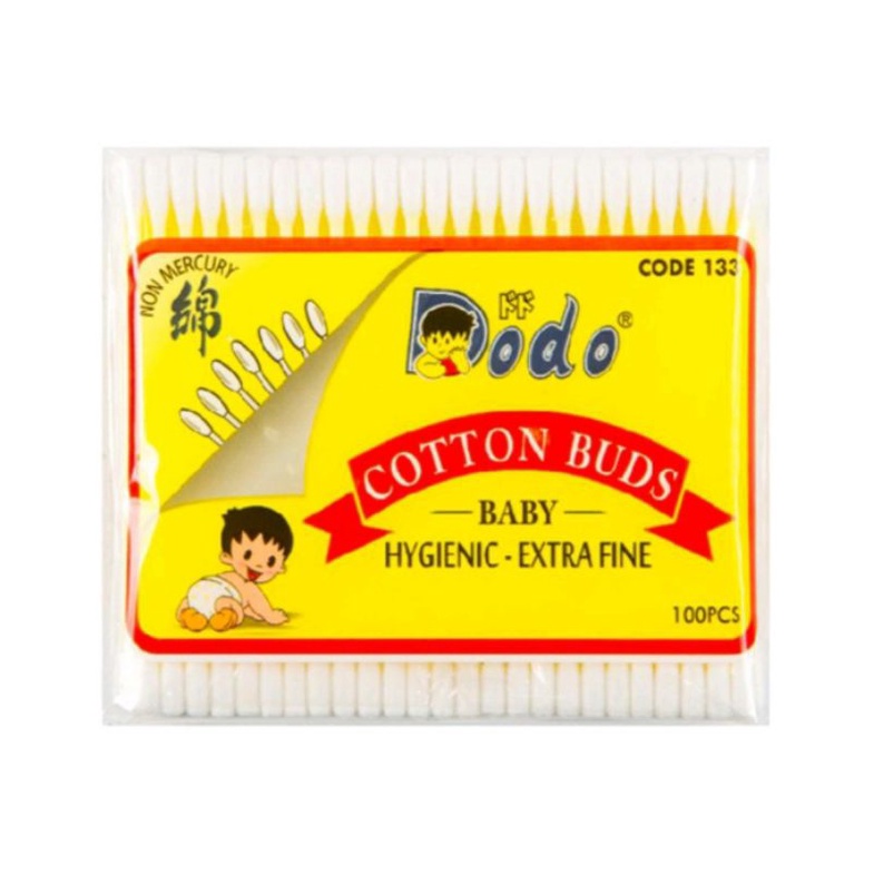 Dodo Cotton Buds Baby isi 100s | 50s  Non Mercury Cotton Bud Higienic Extra Fine Bayi Newborn Dodo