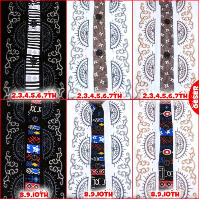 Setelan baju muslim anak laki laki koko bordir 3-5 tahun