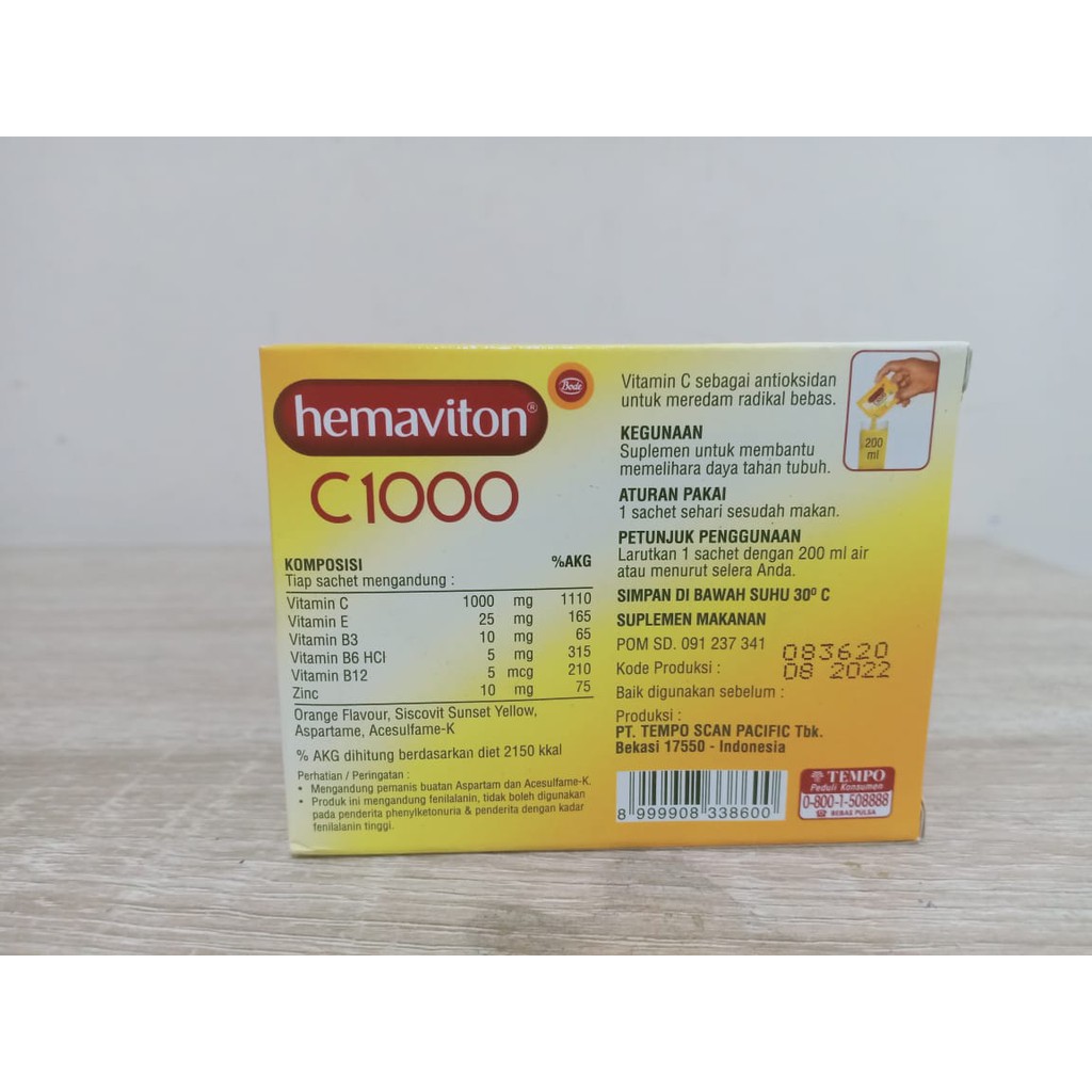 HEMAVITON VITAMIN C 1000 MG SACHET