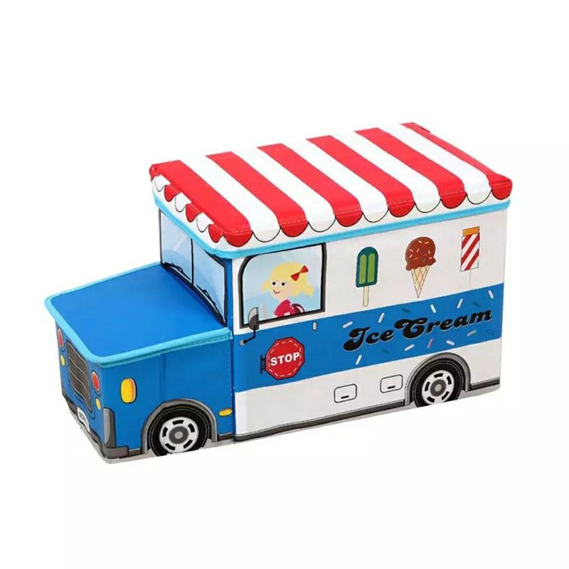 Storage box 263/Cartoon storage Box BUS/Tempat penyimpanan mainan toys