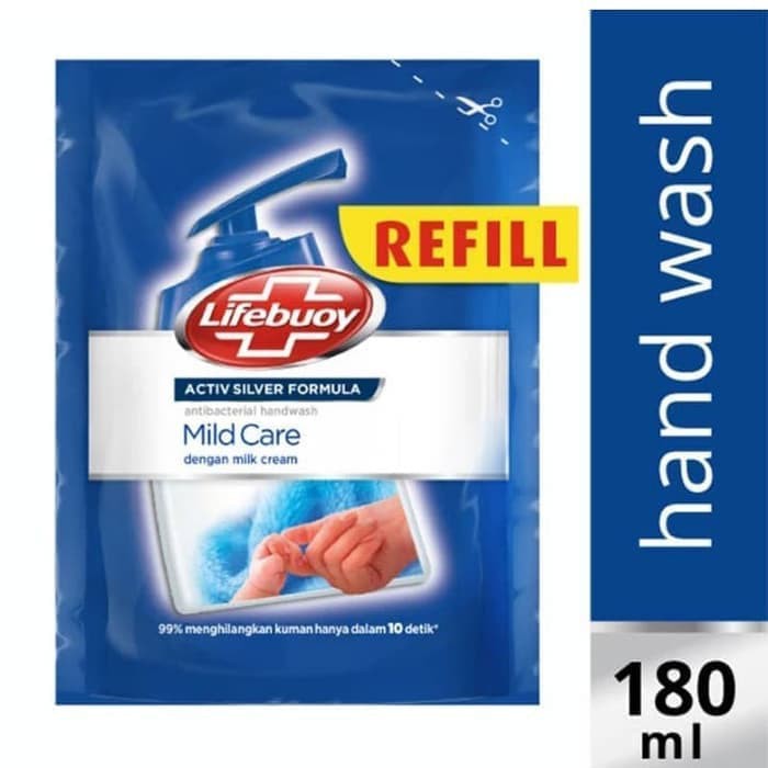 Lifebuoy Sabun Cuci Tangan Mild Care Refill 180 ML Hand Wash Handsoap REFILL POUCH