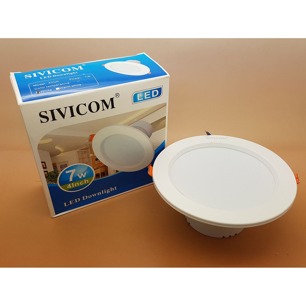 Model BULAT 7w SIVICOM LED Panel Light downlight PUTIH Sudah SNI