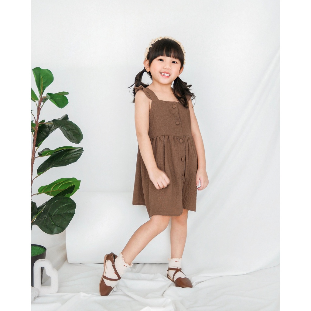 ZEMIRA DRESS | Dress Anak Perempuan | Baju Anak Perempuan | Dress Crinkle Anak | Dress Katun