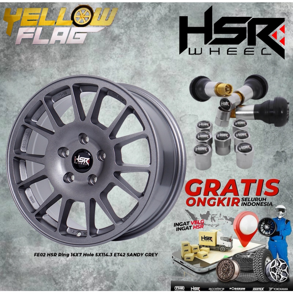 Velg Mobil Trajet Ertiga Ring 16 HSR FE02 R16x7 Lobang 5