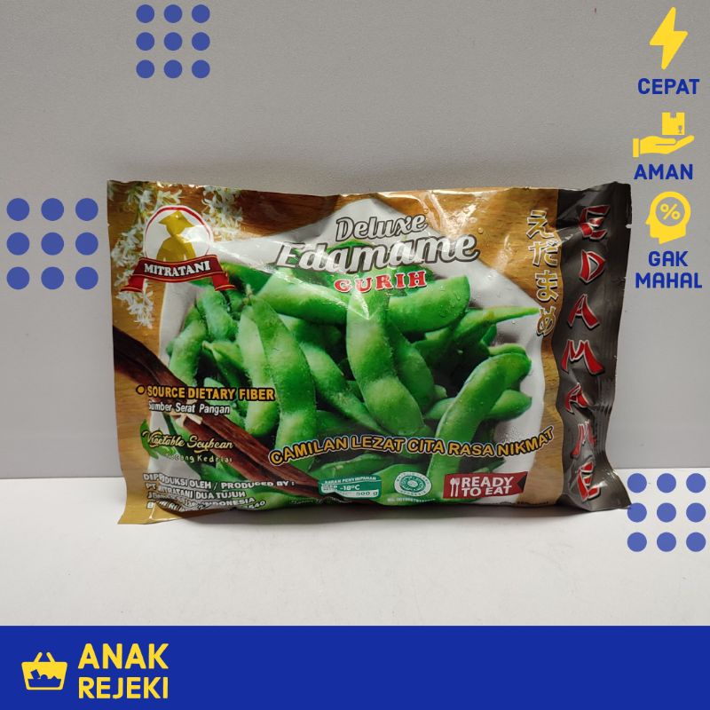 

Edamame Deluxe Gurih Salted 500gr - Cemilan Kacang Kedelai Asin Jepang