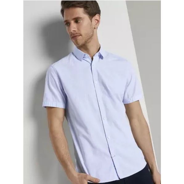 Kemeja Tom Tailor Short Sleeve Textured Pattern Original
