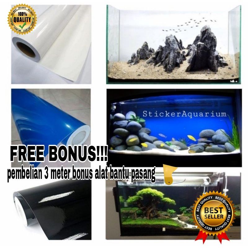 Stiker Aquarium/Stiker Akuarium/Belakang  Stiker Background/Aquarium Stiker/Aquascape Stiker/Setiker Kaca Aquarium