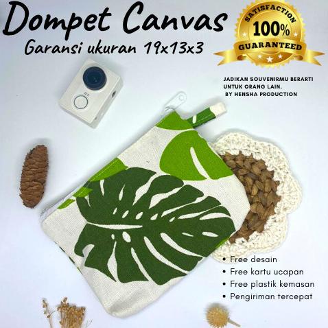 Dompet souvenir pernikahan murah unik souvenir dompet canvas