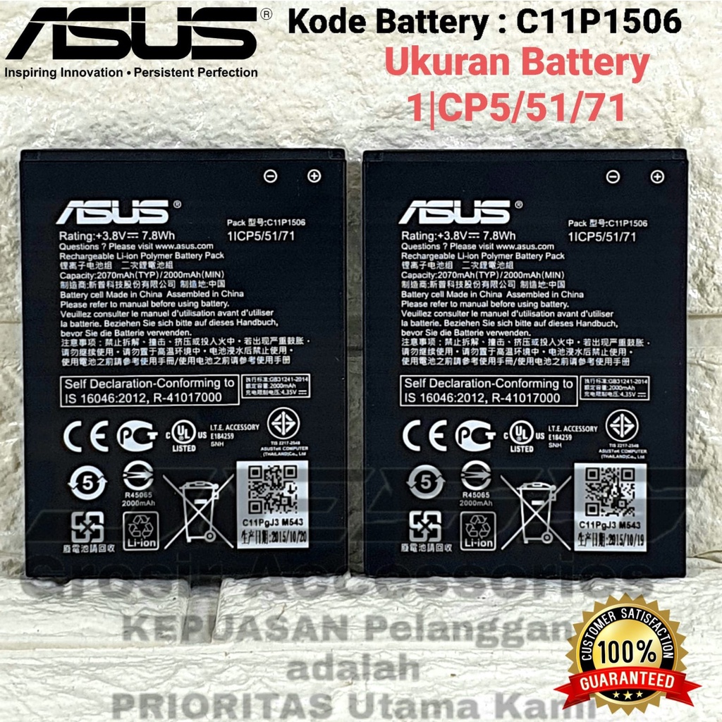 Baterai Asus Zenfone GO - ZC500TG - Z00VD Battery Zenfone Live - G500TG - Z00YD C11P1506 Original