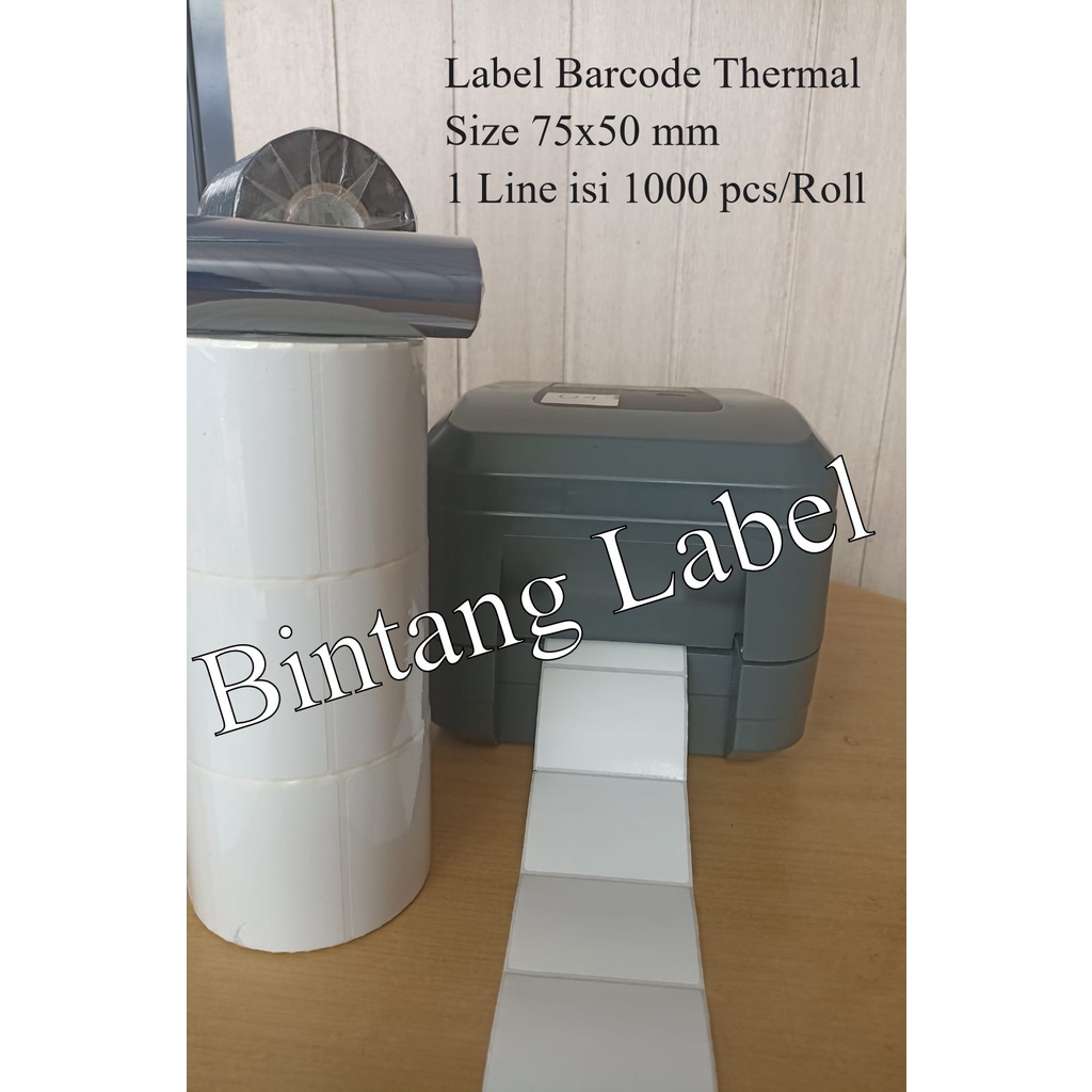 

LABEL BARCODE SEMICOATED 75X50 MM 1 LINE ISI 1000 PCS/ROLL