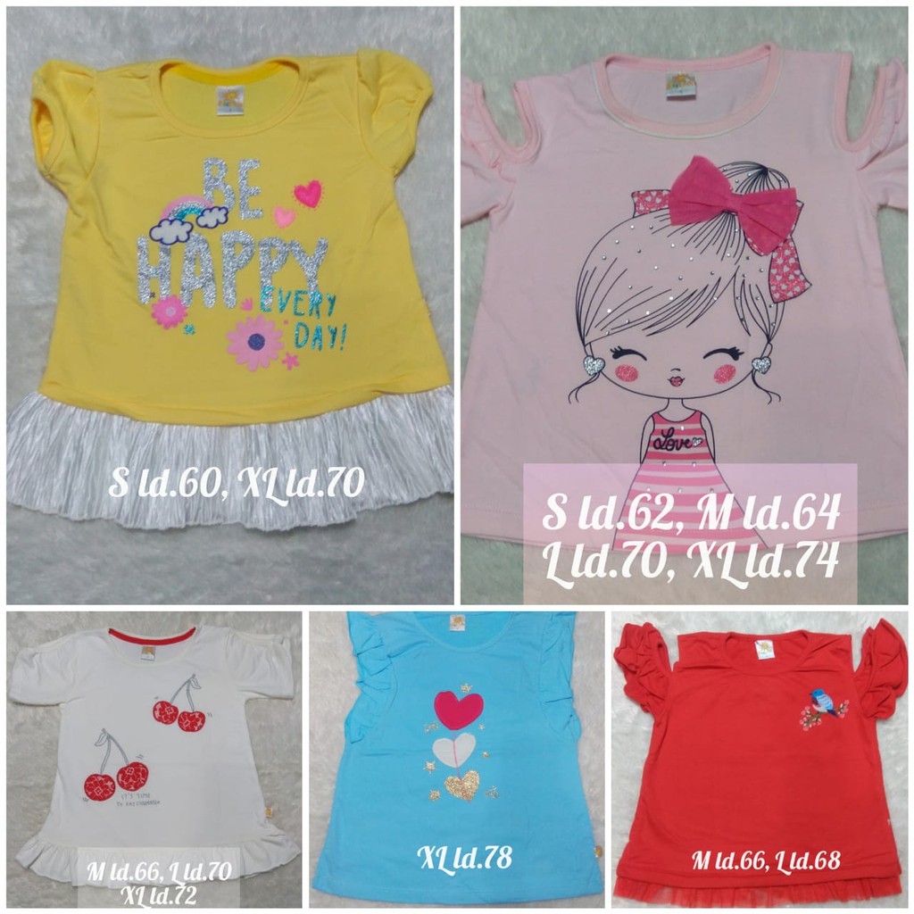 Sweater Little M Anak Cewek Perempuan Lengan Pendek original merk branded matahari murah meriah