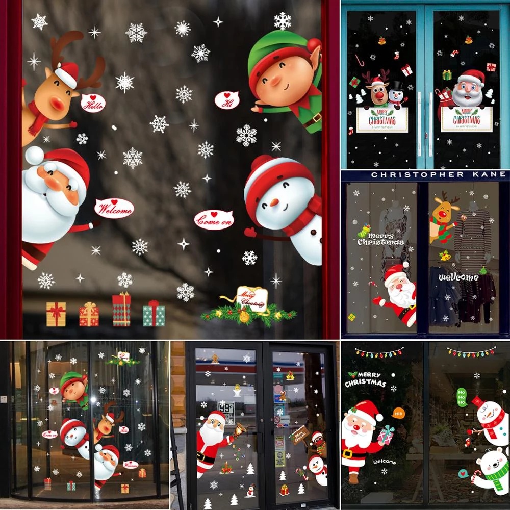 [ Christmas Wall Window Stickers Home Decoration Products Accessories ]