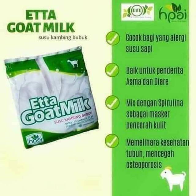 Etta Goat Milk Susu Kambing Hni Hpai Indonesia