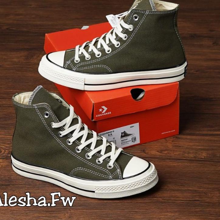 Harga Murah.. Sepatu Converse 70s HI Hijau Army / Converse 70's Hight Green  / Converse 70s Olive Hi