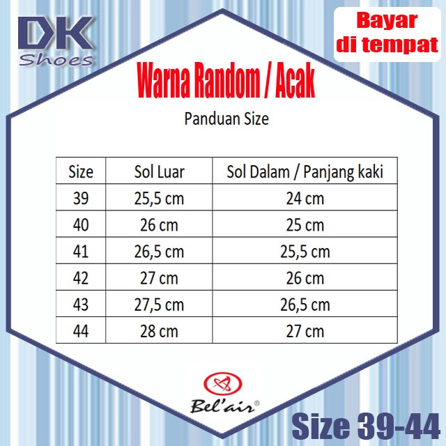 Bel Air BA009 39-44 Sandal Jempol JUMBO Laki / Sandal Sehari-hari Pria / Sandal Santai Murah