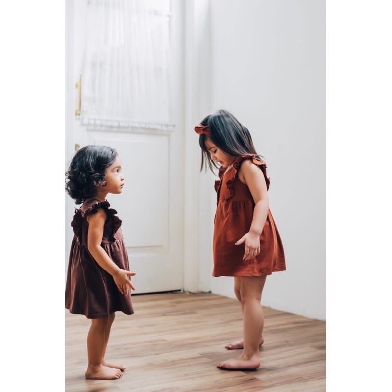 Bohopanna Febe Dress Anak size 0-8Y / Dress anak Perempuan Lucu Bahan Katun Adem Lembut - Boho Baby