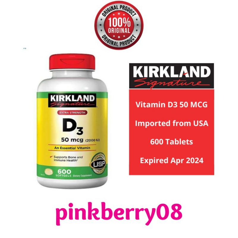 KIRKLAND VITAMIN D3 2000IU EXP MARCH 2028