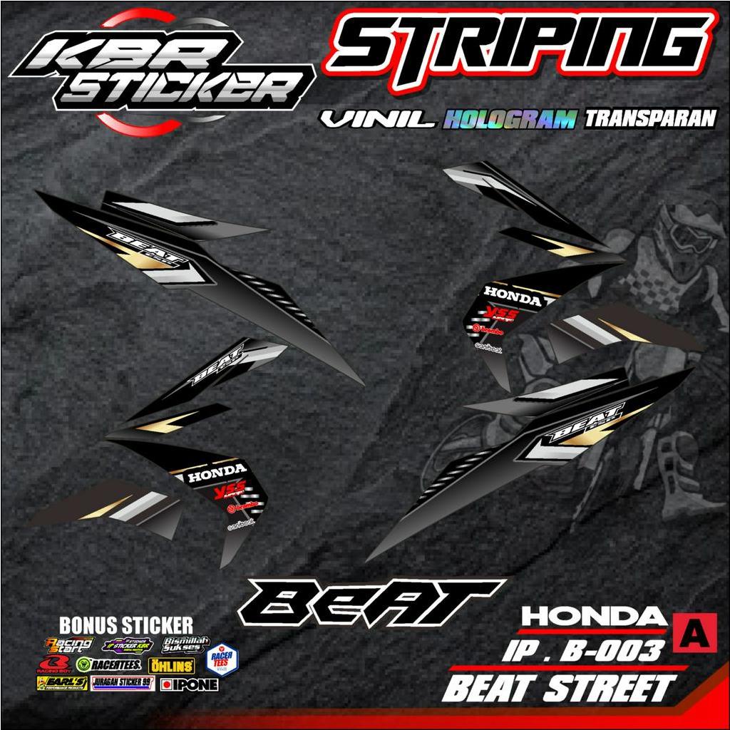 COD Stiker Striping BEAT STREET/ Sticker Variasi List Skotlet Motor Honda BEAT STREET/ KODE IP.B-003